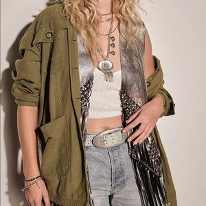 FREE PEOPLE: Spruce Military Shirt Jacket